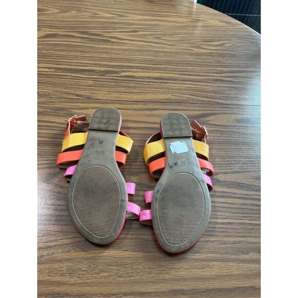 Comfort Est. 1946 red orange pink yellow toe sandals size 10 - Picture 5 of 5